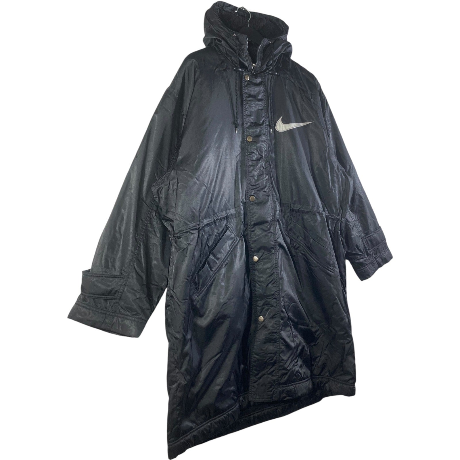 Vintage Nike Sherpa Lined Long Hooded Jacket