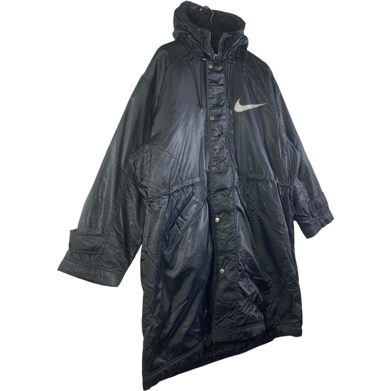 Vintage Nike Sherpa Lined Long Hooded Jacket