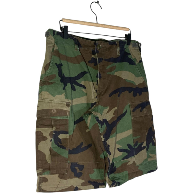 Vintage Military Camouflage Utility Cargo Shorts 34
