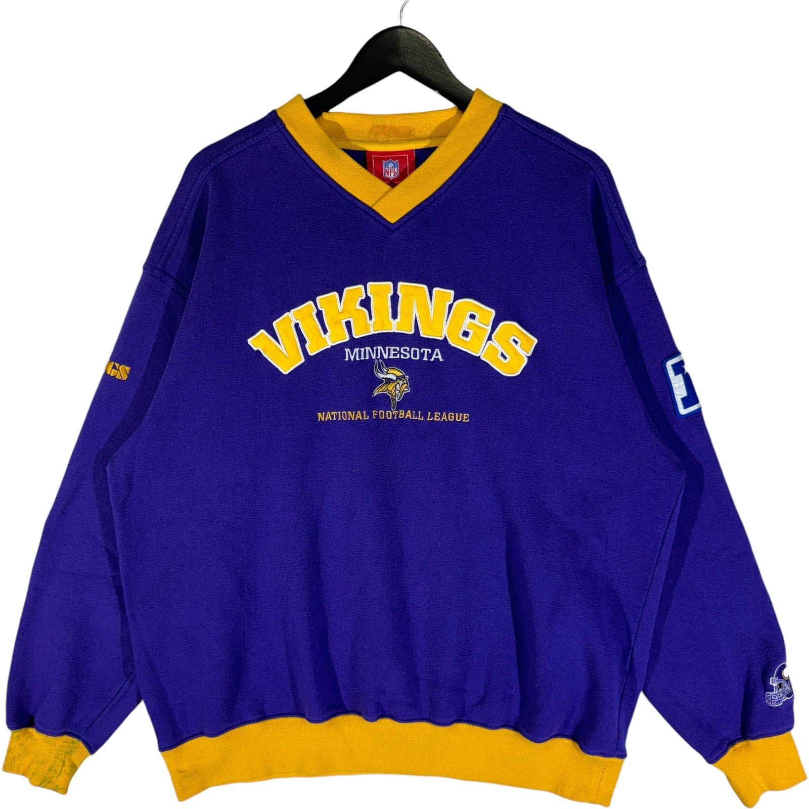 Vintage NFL Minnesota Vikings V Neck Sweatshirt