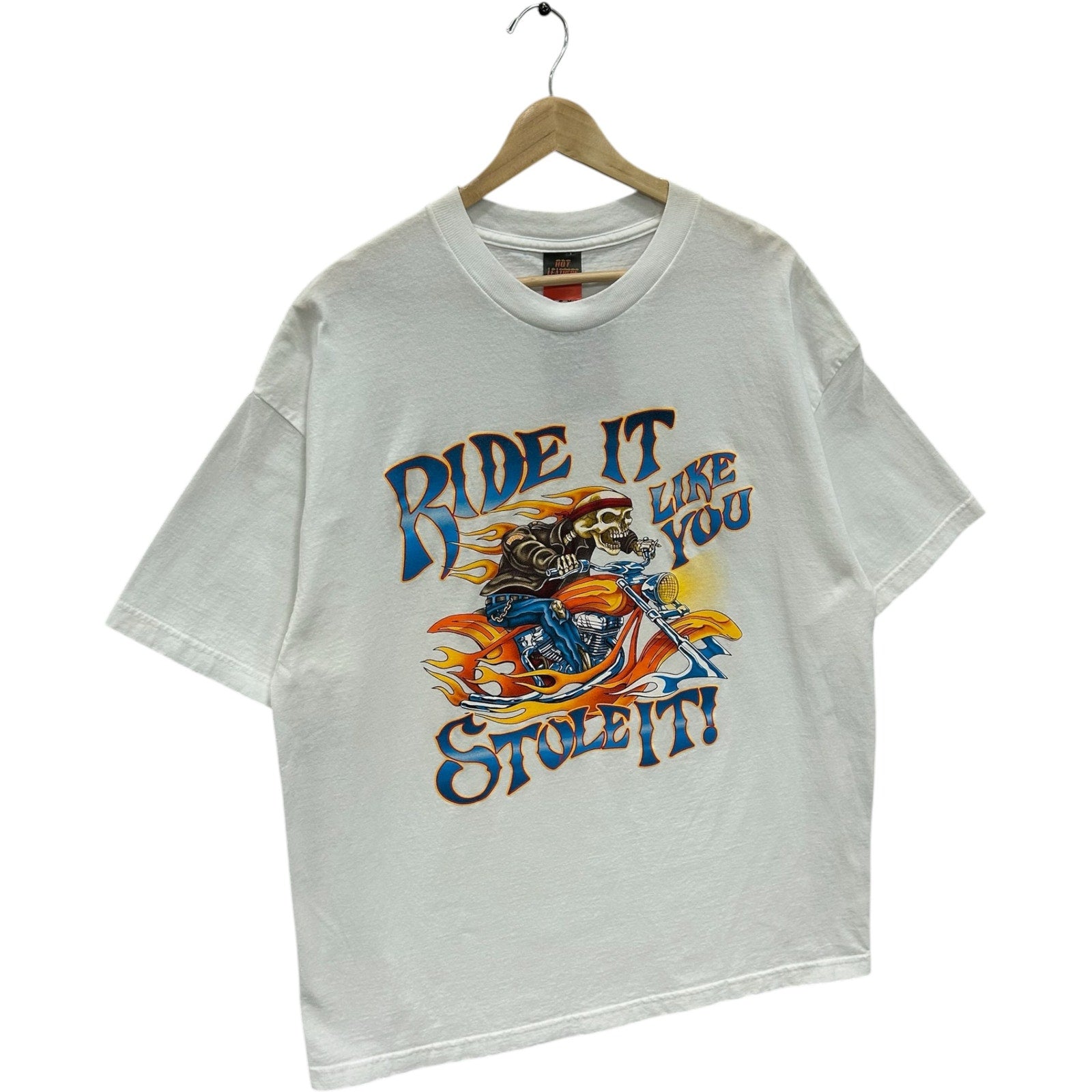 Vintage Hot Leather's "Ride It Like You Stole It" Skull Motorcycle Tee