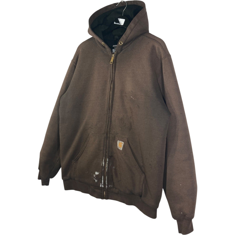 Vintage Carhartt Workwear Distressed Zip Up Hoodie