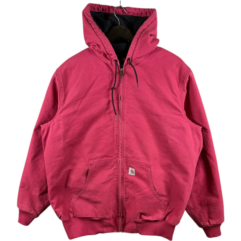 Vintage Womens Carhartt Canvas Hooded Full Zip Workwear Jacket