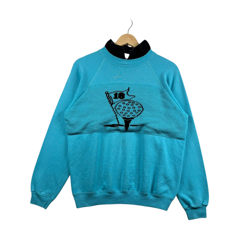 Vintage Golf Number 18 Ribbed Knit Crewneck