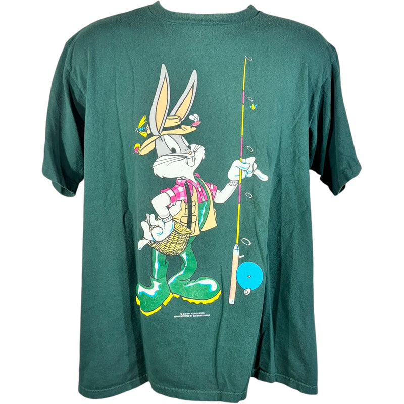 Vintage Looney Tunes Bugs Bunny and Taz Fishing Tee 90s