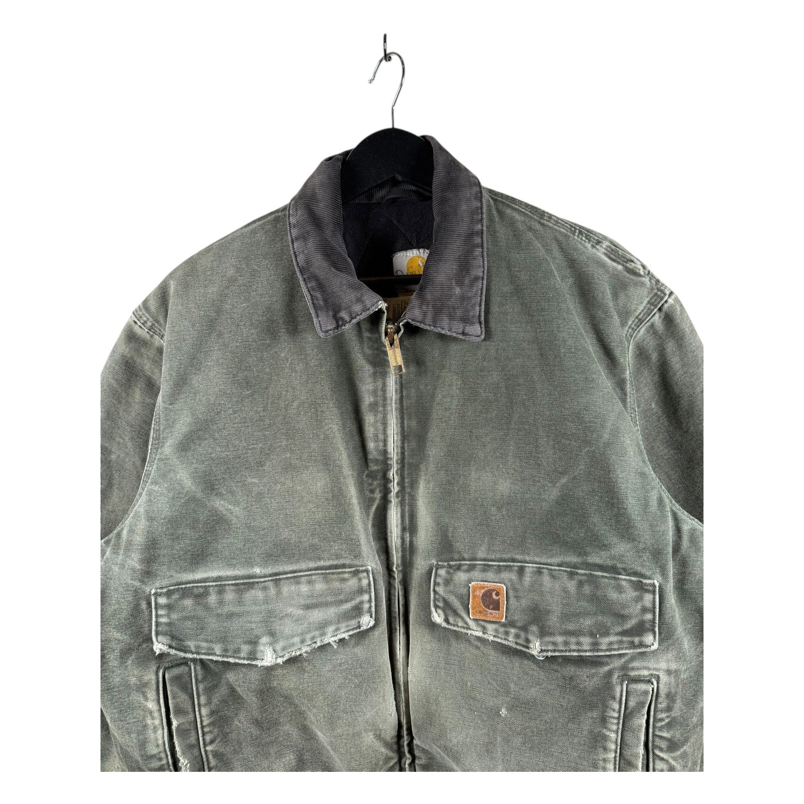 Vintage Carhartt Sandstone Quilted Fleece Lined Bomber Jacket