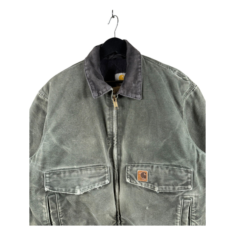 Vintage Carhartt Sandstone Quilted Fleece Lined Bomber Jacket