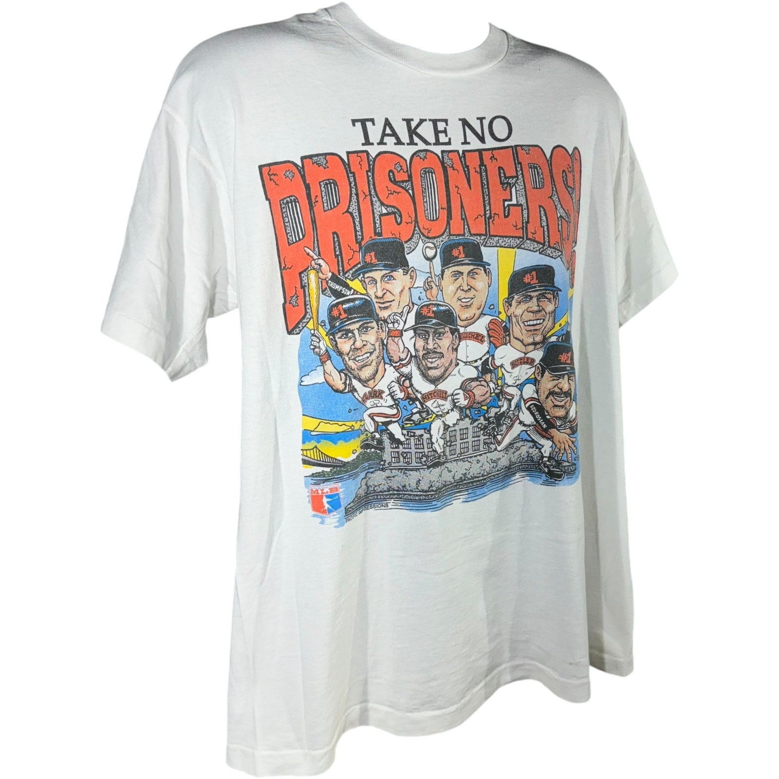 Vintage San Francisco Giants "Take No Prisoners" Caricature Tee 90s