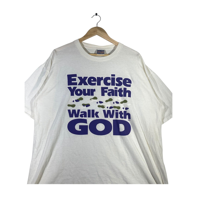 Vintage Exercise Your Faith Walk With God Short Sleeve T-Shirt