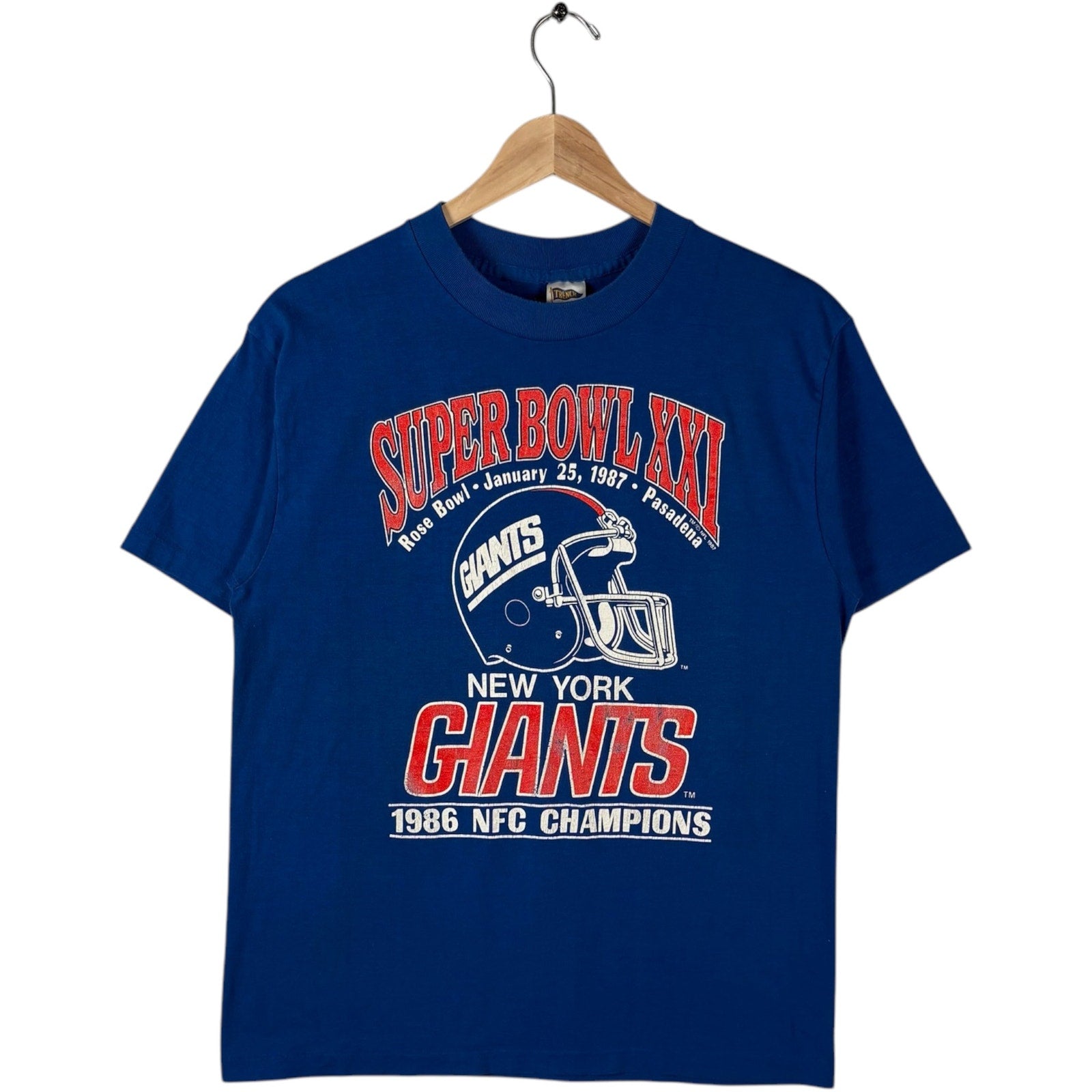 Vintage New York Giants NFC Champs Super Bowl 21 NFL Tee 1986