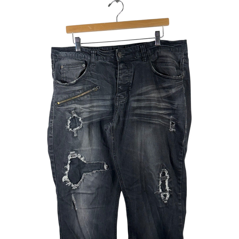 Y2K Rock Rebel Wide Leg Denim Jeans 38 x 33