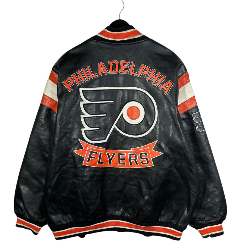 Vintage NHL Philadelphia Flyers Leather Bomber Jacket