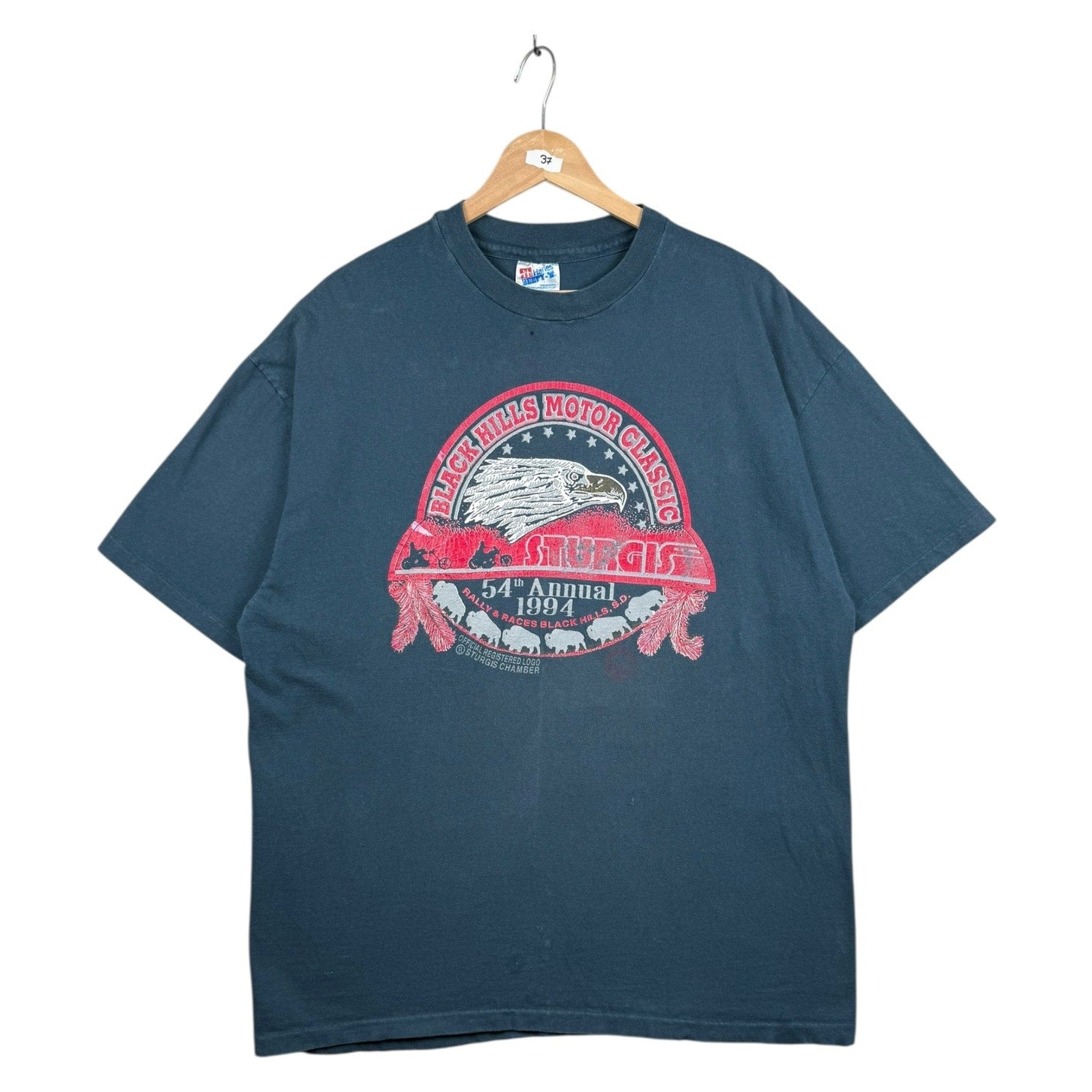Vintage Motorcycle Rally Biker Eagle Graphic T-Shirt