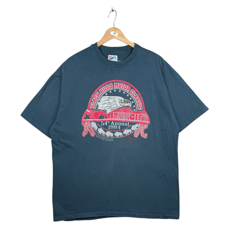 Vintage Motorcycle Rally Biker Eagle Graphic T-Shirt