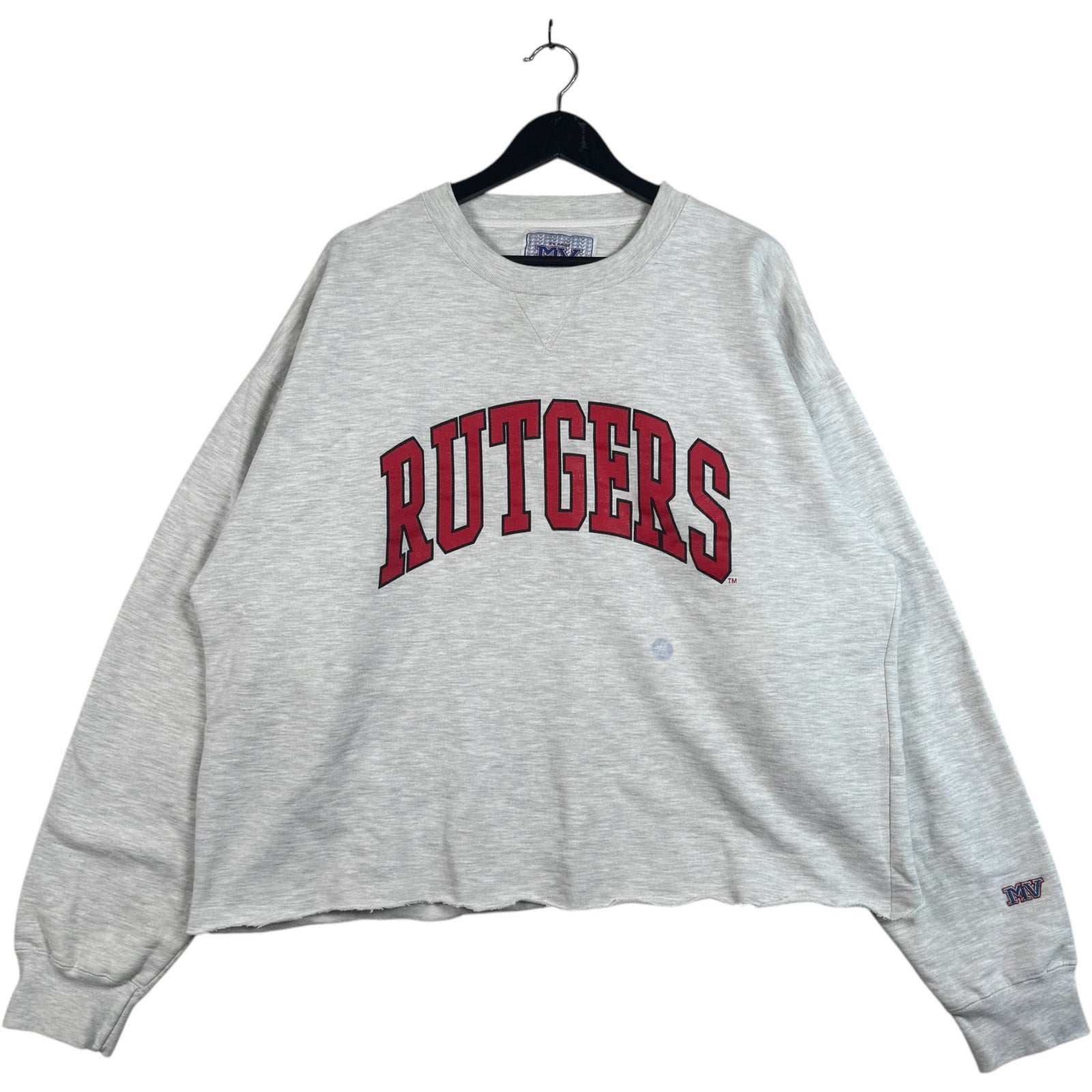 Vintage Rutgers University Arch Spellout Cropped Crewneck