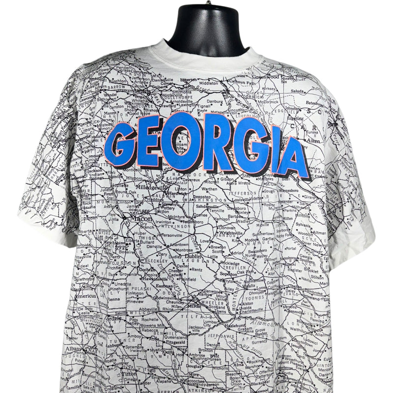 Vintage Georgia State Map AOP Tee