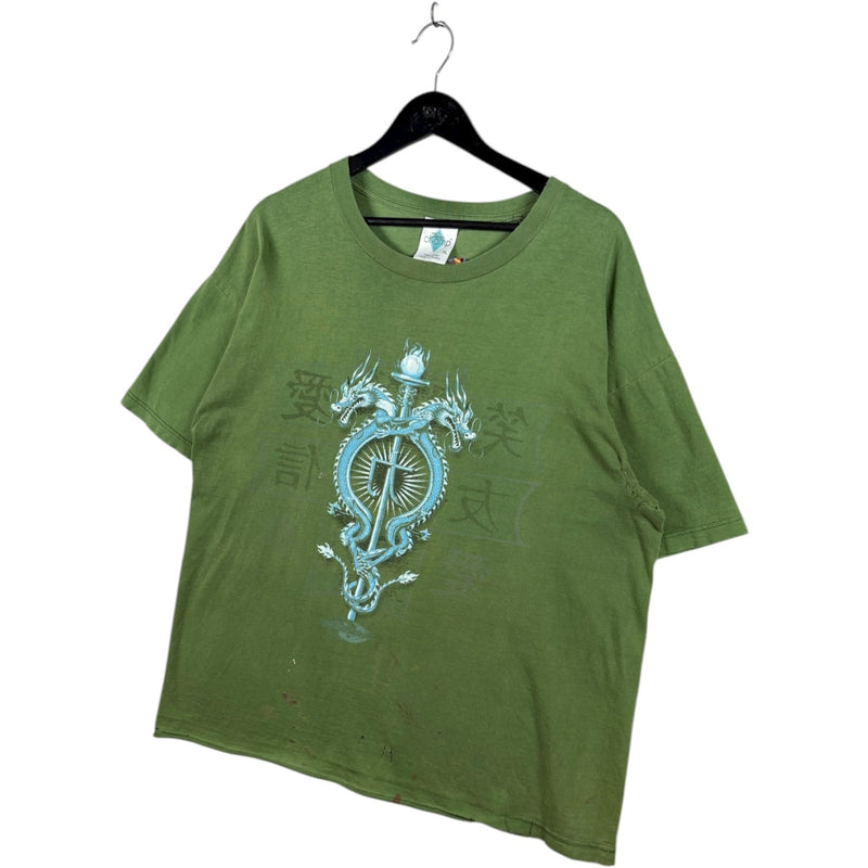 Vintage Double Dragon Print T-Shirt