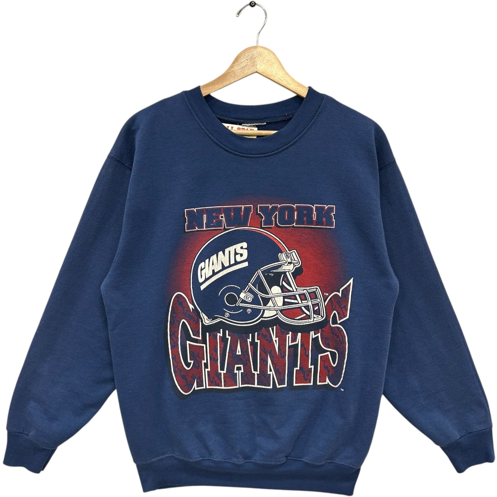 Vintage New York Giants Spellout NFL Crewneck 90s