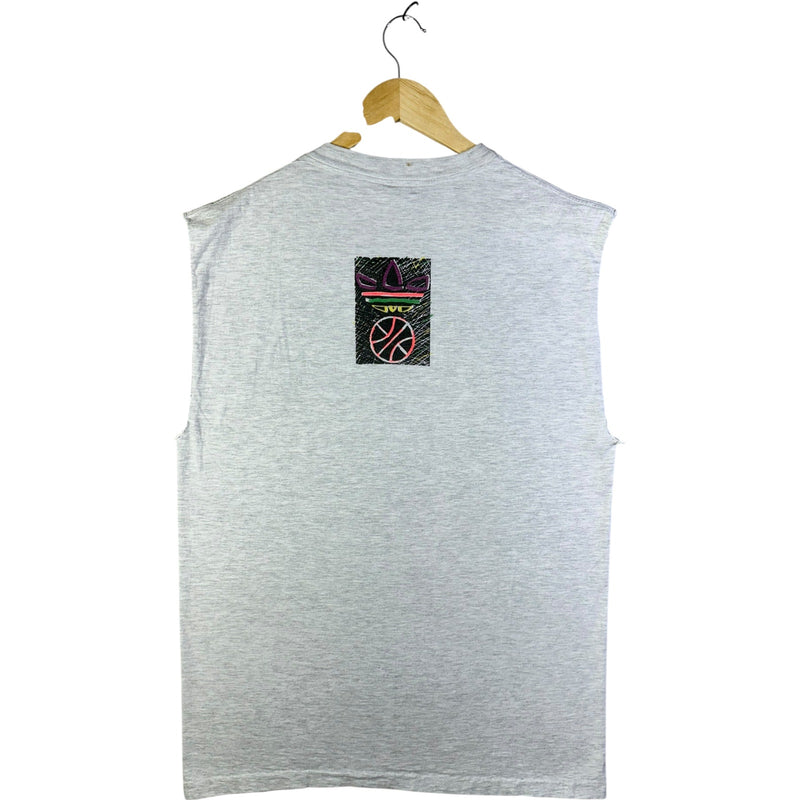 Vintage Adidas Basketball Crewneck Muscle Sleeves Tank Top