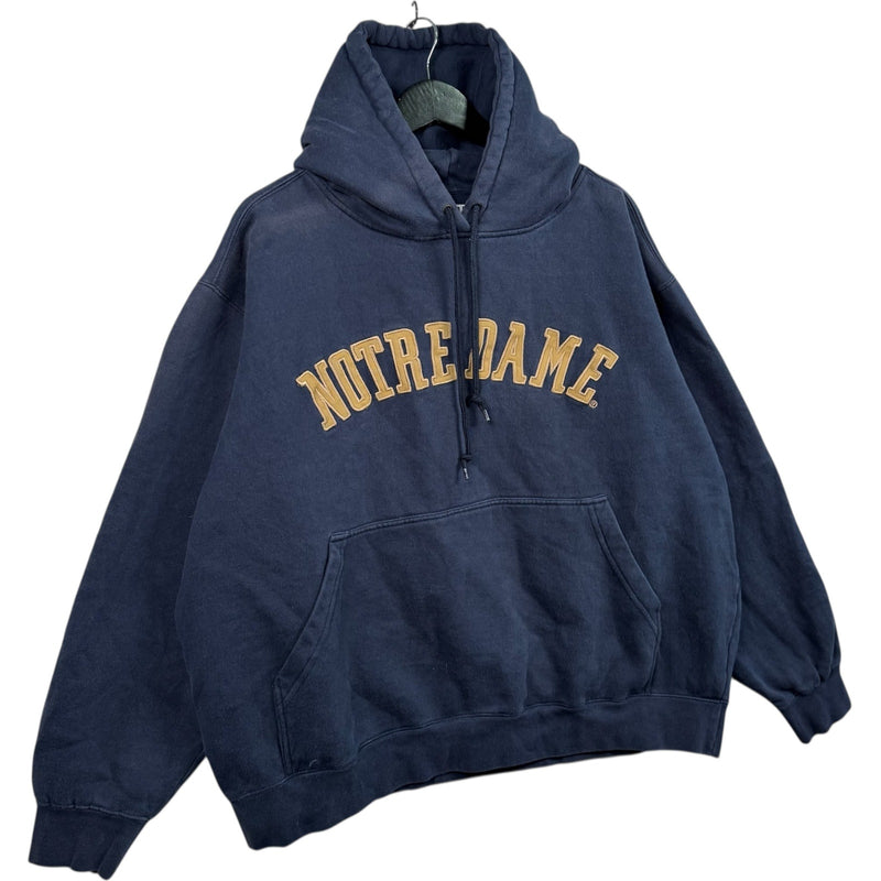 Vintage University Of Notre Dame Chest Spellout Hoodie