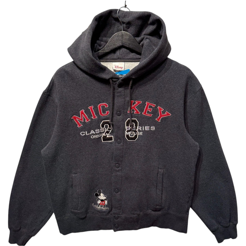 Vintage Disney Mickey Mouse Snap Button Hoodie