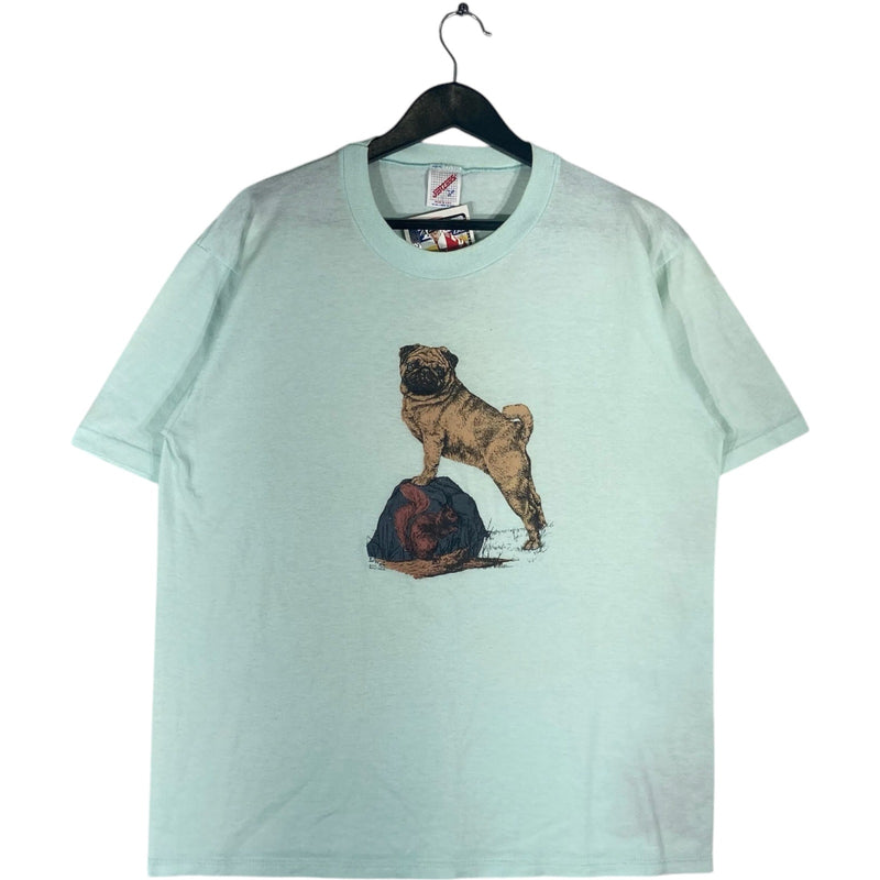 Vintage Pug And Squirrel Animal Tee