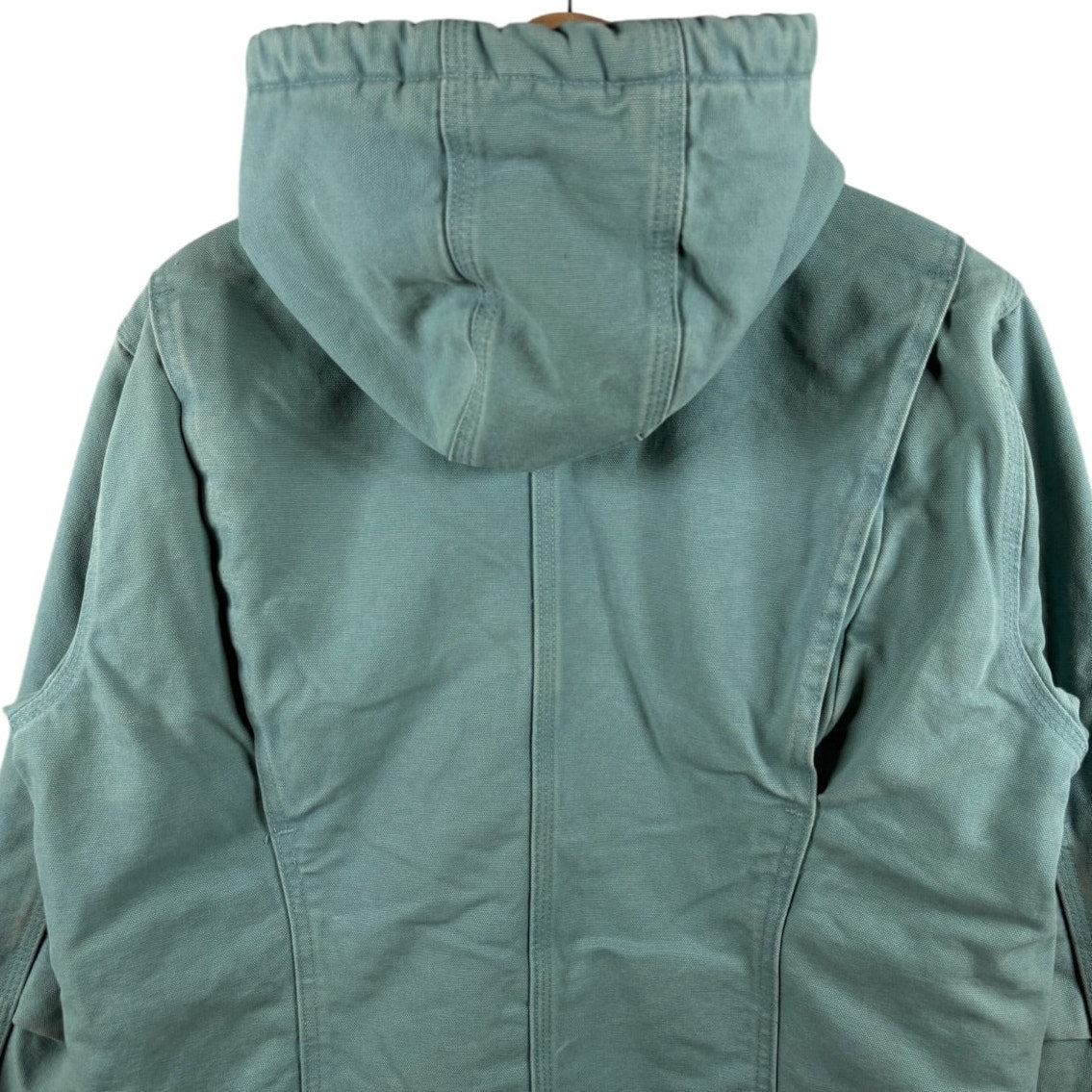 Vintage Carhartt Sherpa Lined Full Zip Hooded Workwear Jacket