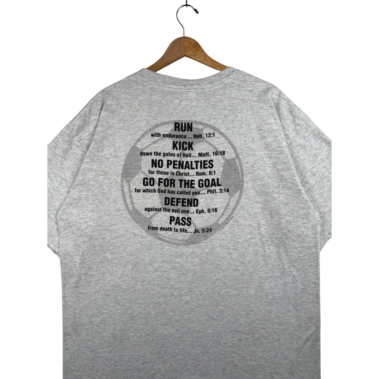 Vintage Power Kick Bible Verse Graphic T-Shirt