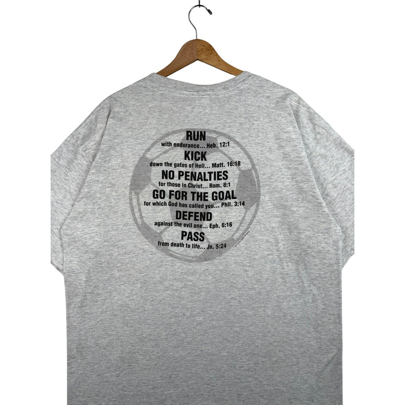 Vintage Power Kick Bible Verse Graphic T-Shirt