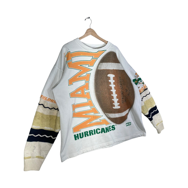 Vintage Miami Hurricanes Graphic NCAA Football Crewneck