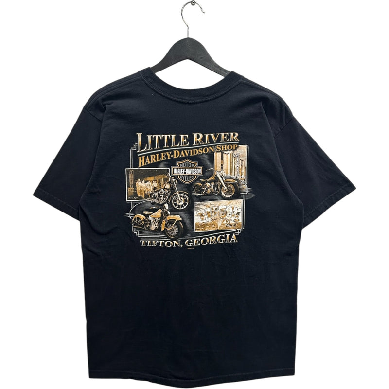 Vintage Harley Davidson Chest Spellout Tifton Georgia Tee