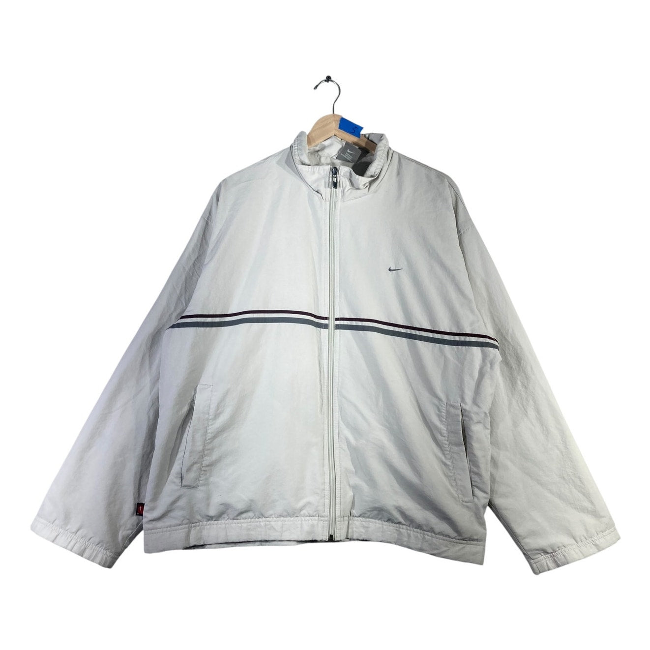 Vintage Nike Stripe Full Zip Windbreaker Jacket