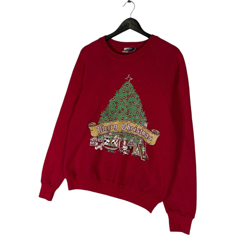 Vintage "Merry Christmas" Christmas Tree Crewneck 90s