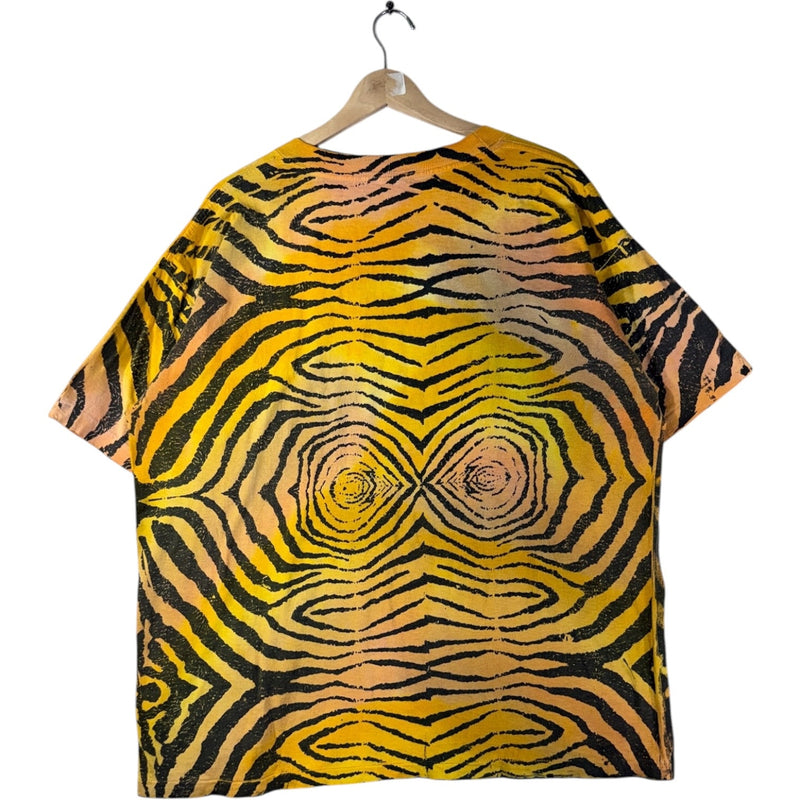 Vintage Animal All Over Print Tiger Graphic T-Shirt