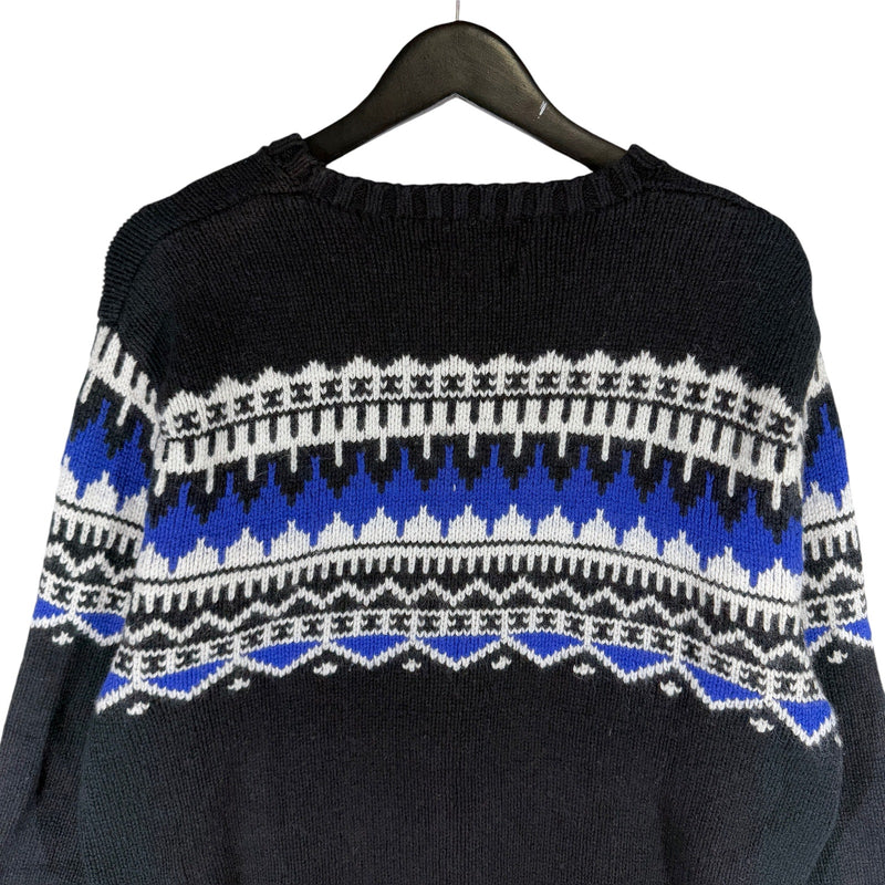 Vintage Polo Ralph Lauren Patterned Knit Sweater 90s