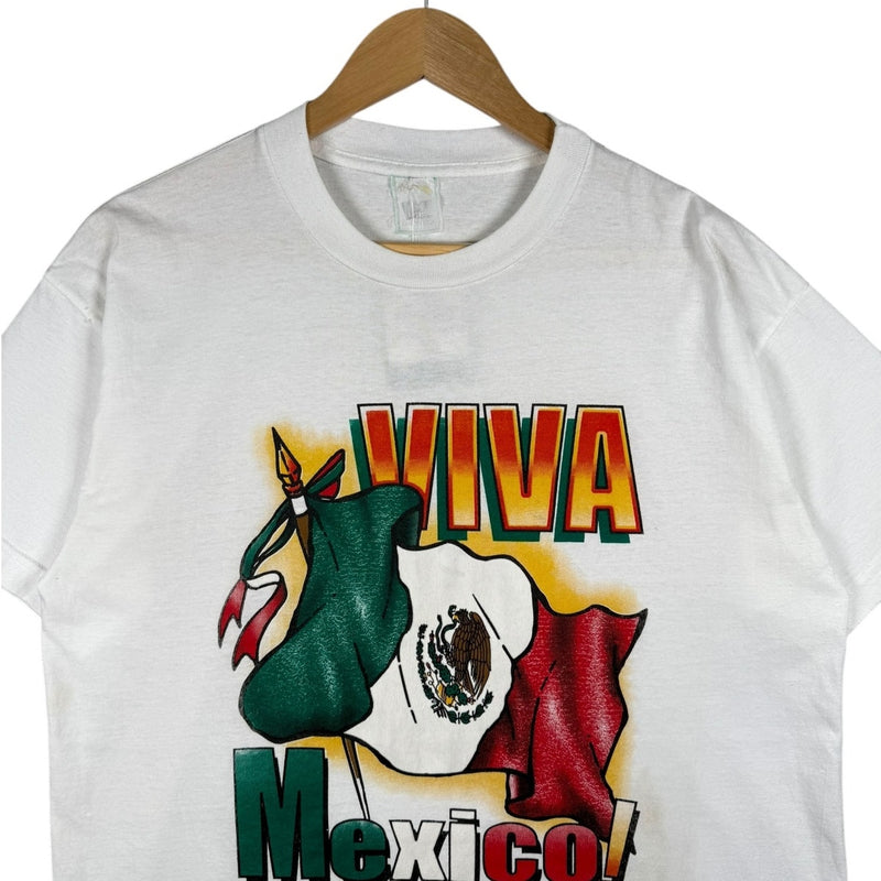 Vintage Viva Mexico Mexican Flag Graphic T-Shirt