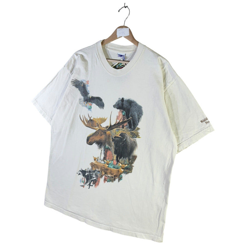 Vintage Wildlife Animals Moose Bear Eagle Graphic T-Shirt