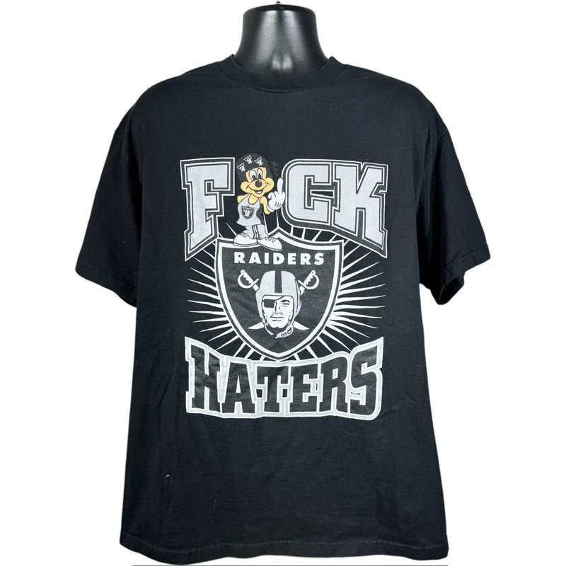 Vintage "F*ck Raiders Haters" Silver and Black Club NFL Tee