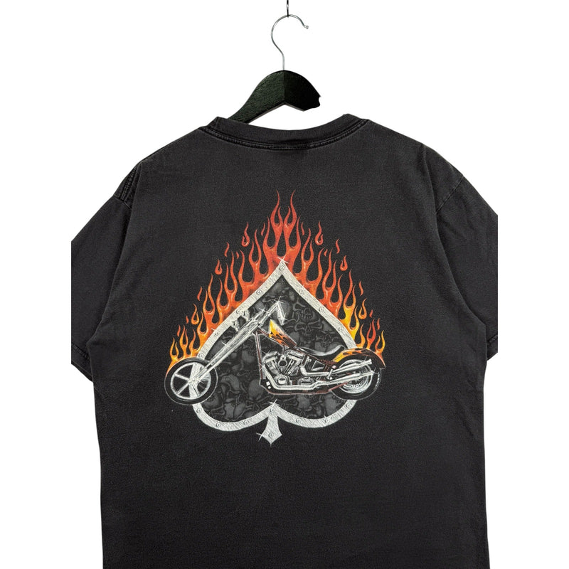 Vintage Black Sheep Choppers Flaming Ace Motorcycle T-Shirt
