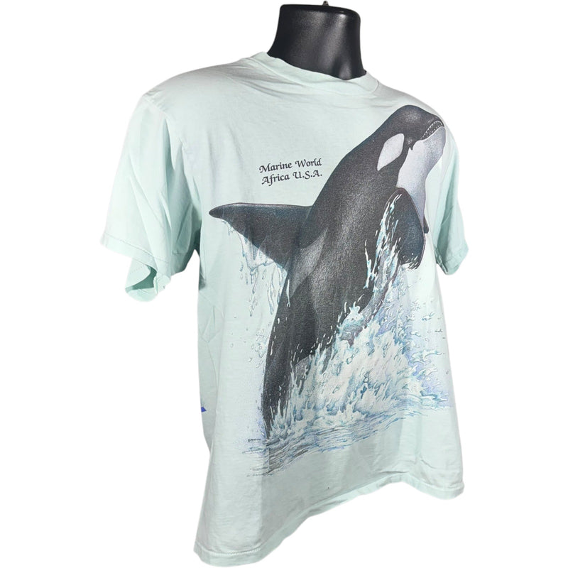 Vintage Marine World Africa Killer Whale Souvenir Nature Tee