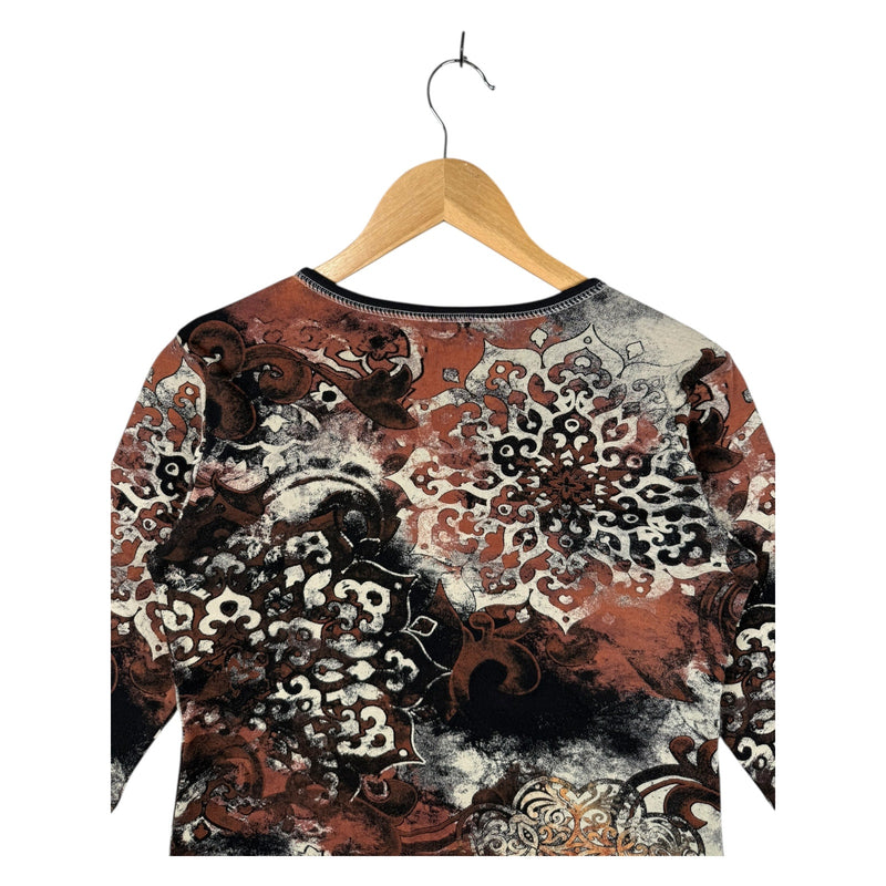 Vintage Floral 3/4 Sleeve Women's T-Shirt