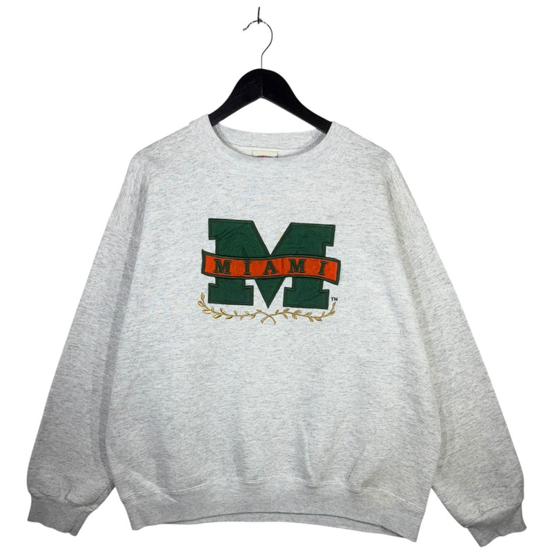Vintage University of Miami Logo Crewneck XL