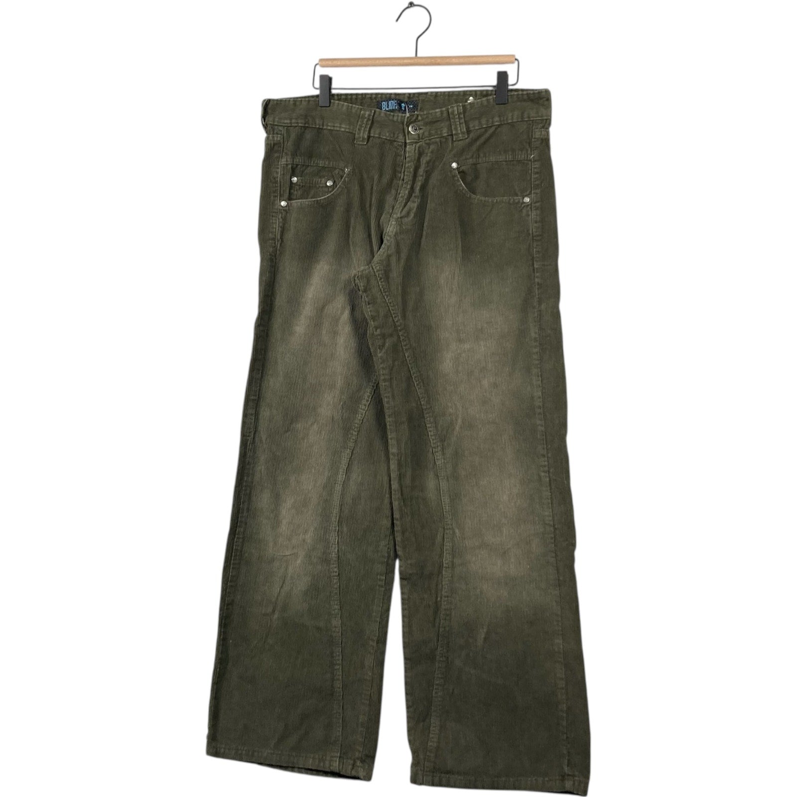 ORR☆982 Corduroy Denim Pants No Boundaries Wide Leg Double Knee Vintage Skater Pipes