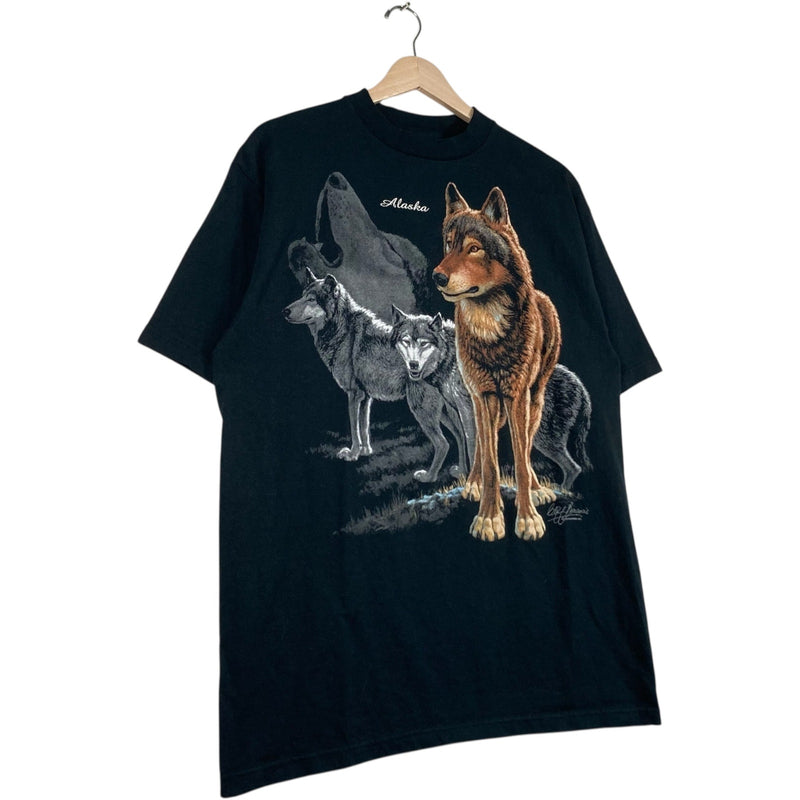 Vintage Howling Wolves Alaska Souvenir Tee