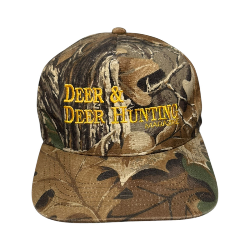 Vintage Deer & Deer Hunting Magazine Camo Snapback Hat OSFA