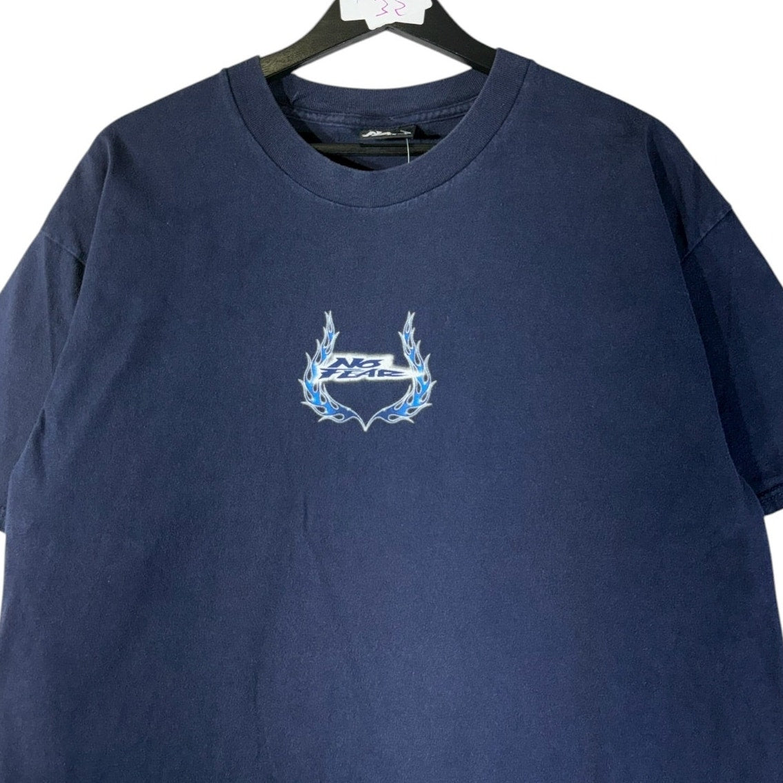 Vintage No Fear Logo Flame Skull T-Shirt