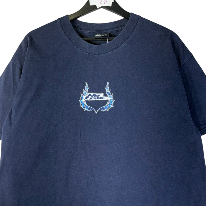 Vintage No Fear Logo Flame Skull T-Shirt