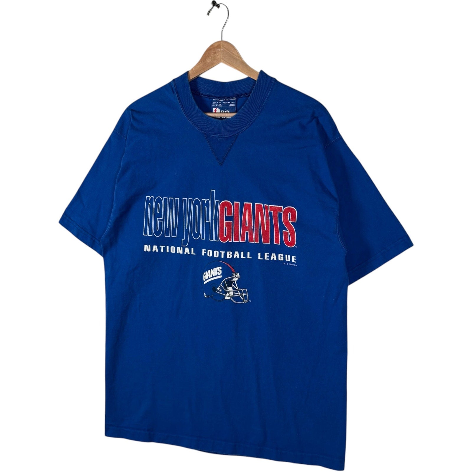 Vintage Pro Player New York Giants Spellout NFL Tee 90