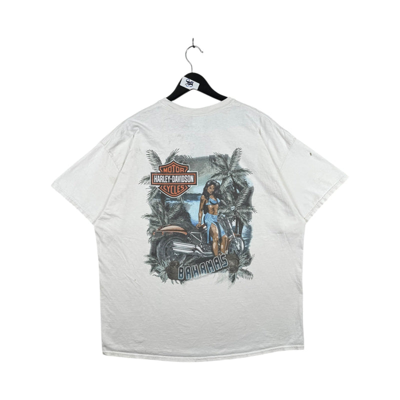 Vintage Harley Davidson Bahamas Motorcycle Graphic T-Shirt