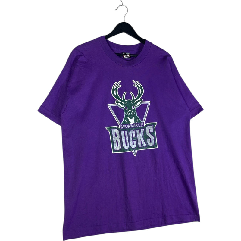 Vintage Milwaukee Bucks Chest Logo NBA T-Shirt
